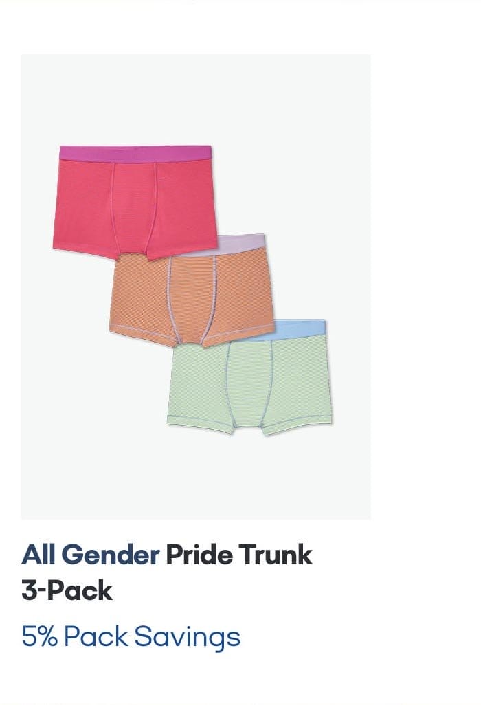 All Gender Pride Trunk 3-Pack 5% Pack Savings