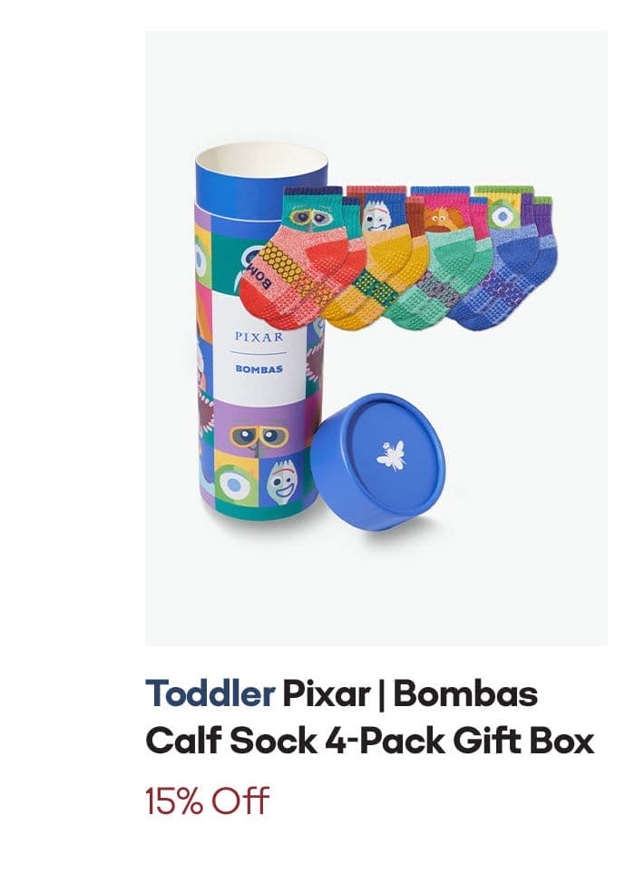 Toddler Pixar Bombas Calf Sock 4-Pack Gift Box