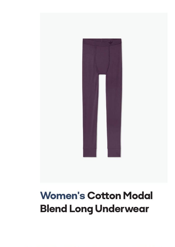 Women's Cotton Modal Blend Long Underwear