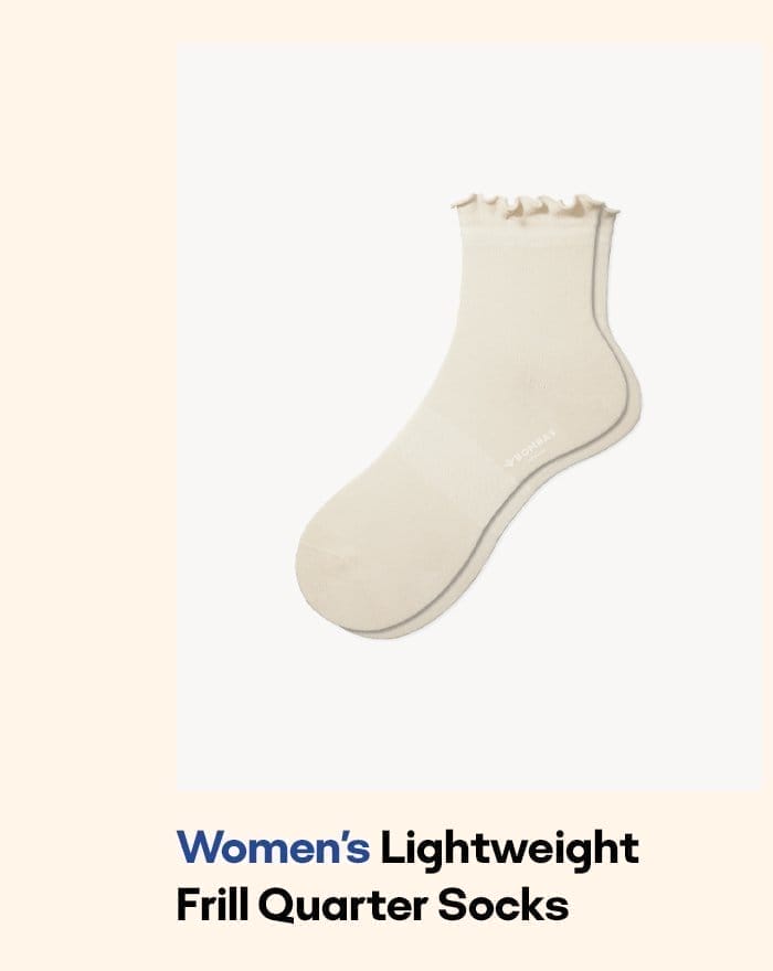 Women's Lightweight Frill Quarter Socks