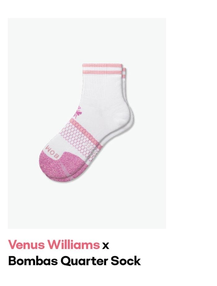Venus Williams x Bombas Quarter Sock