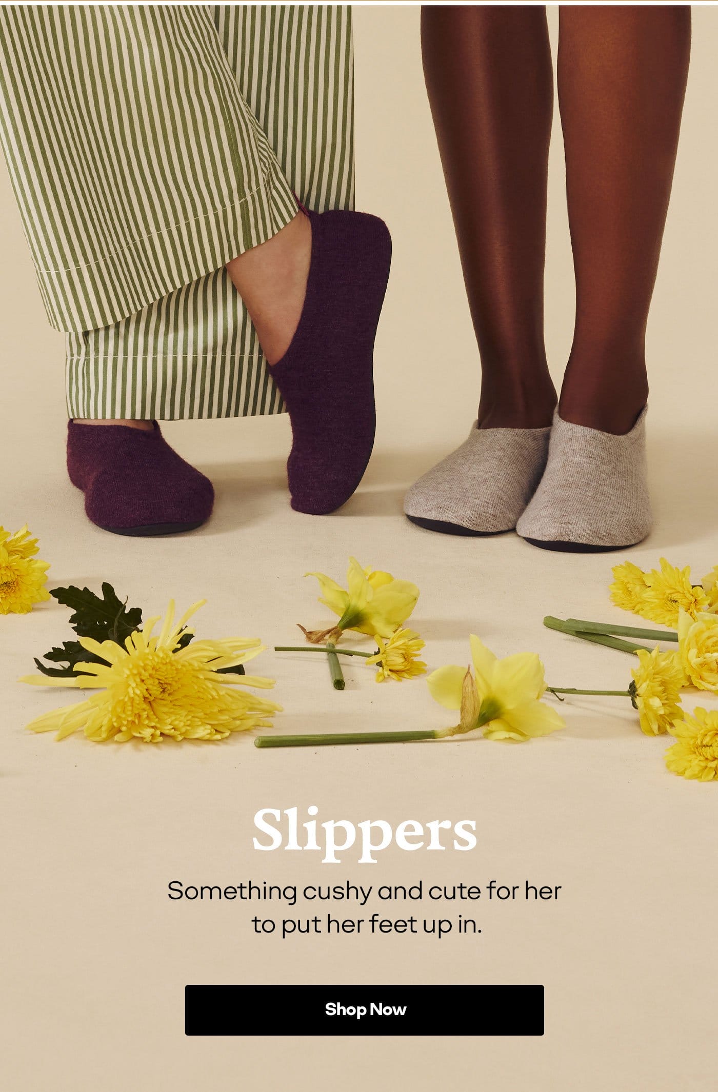 Slippers | Something cushy and cute for her to put her feet up in. | SHOP NOW