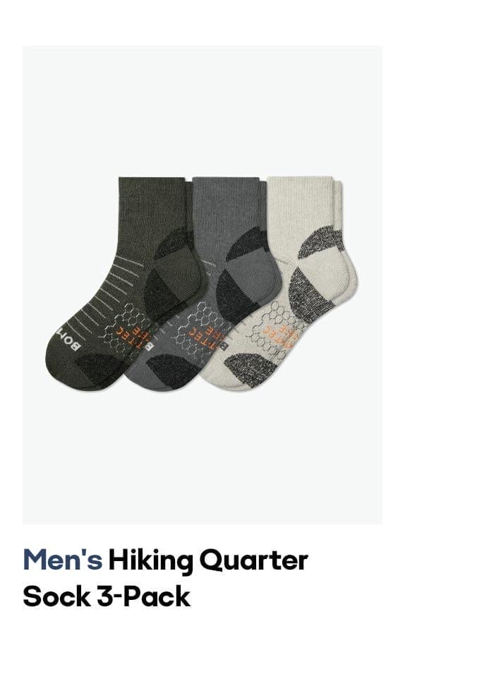 Men's Hiking Quarter Sock 3-Pack