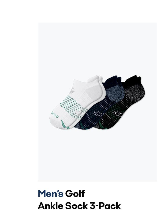 Men's Golf Ankle Sock 3-Pack