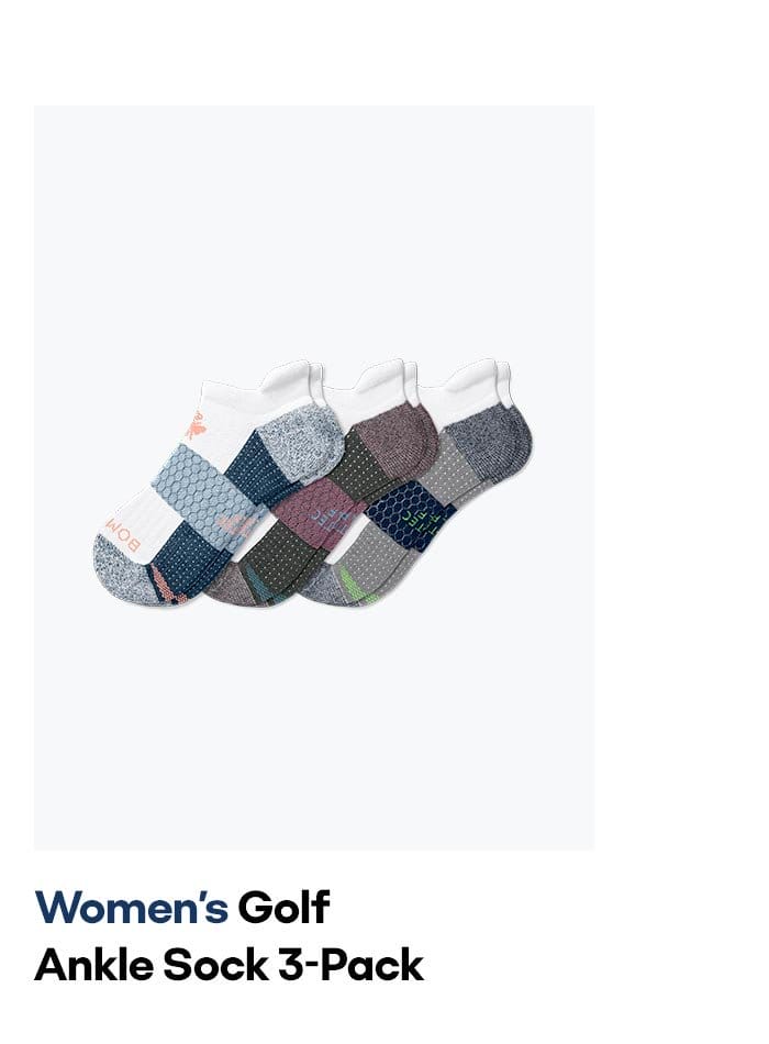 Women's Golf Ankle Sock 3-Pack