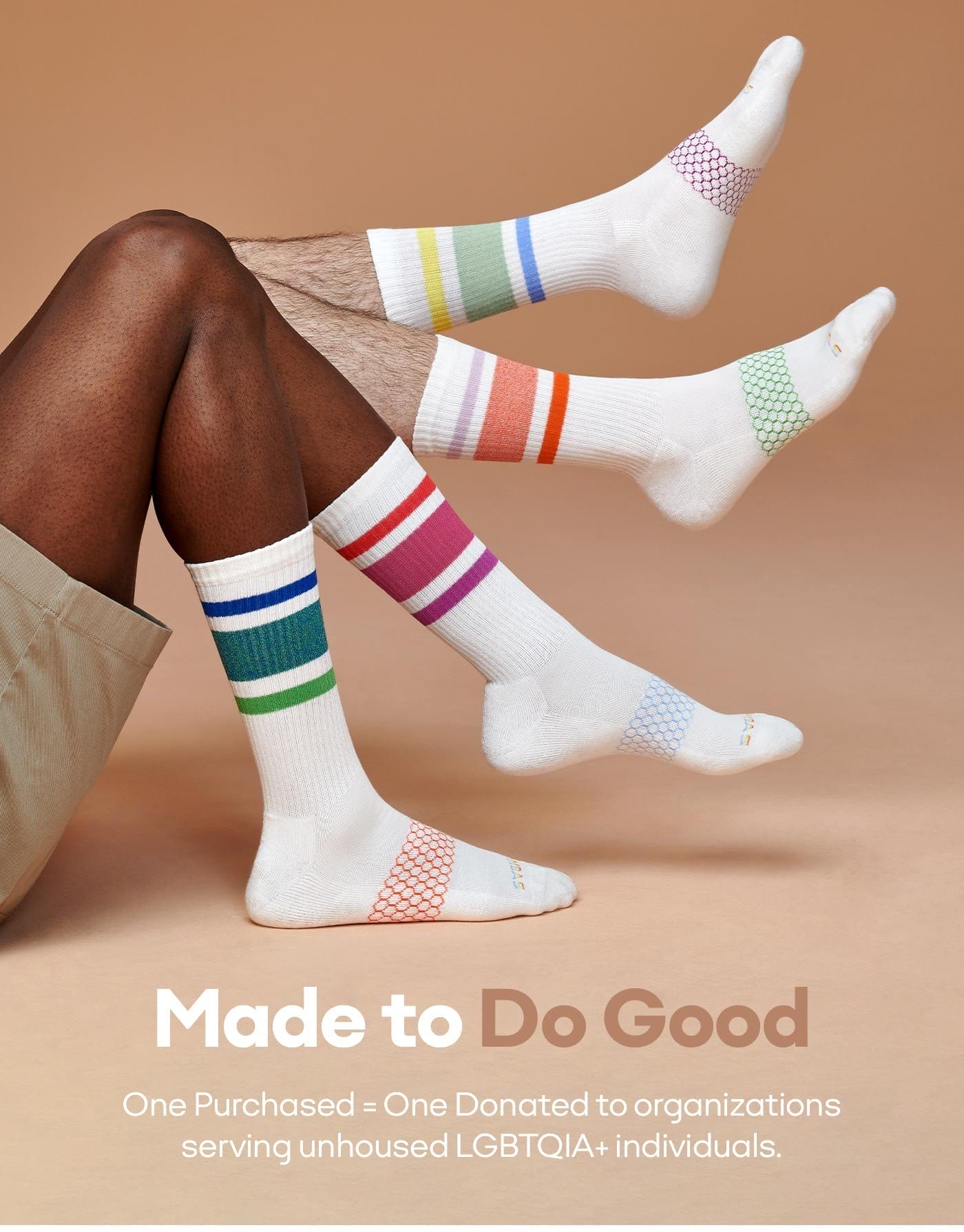 Made to Do Good | One Purchased = One Donated to organizations serving unhoused LGBTQIA+ individuals.