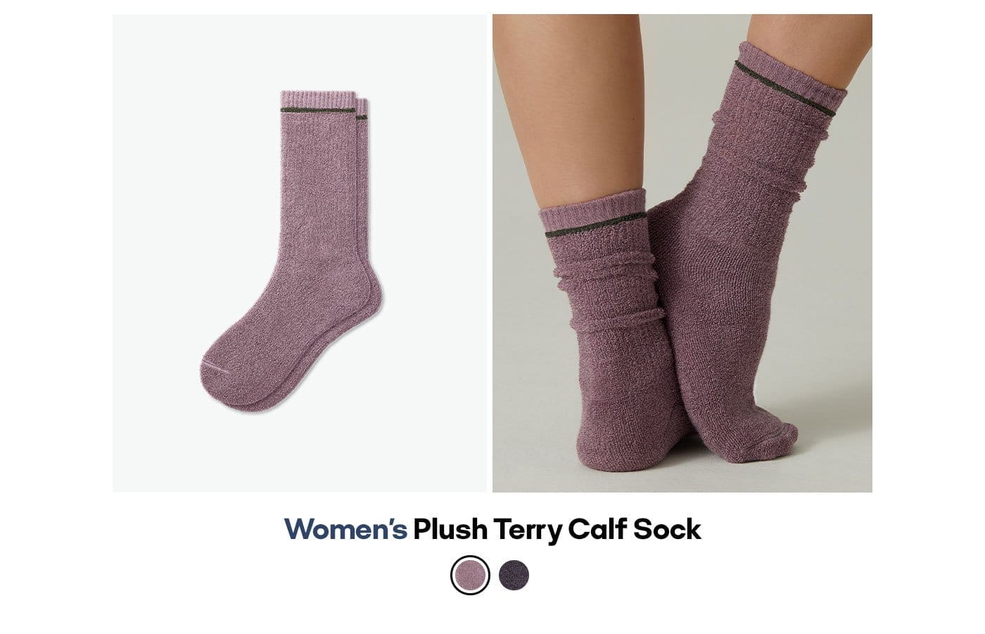 Women's Plush Terry Calf Socks