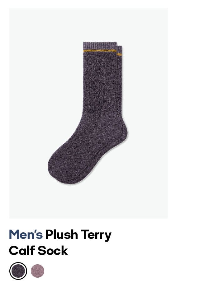Men's Plush Terry Calf Socks