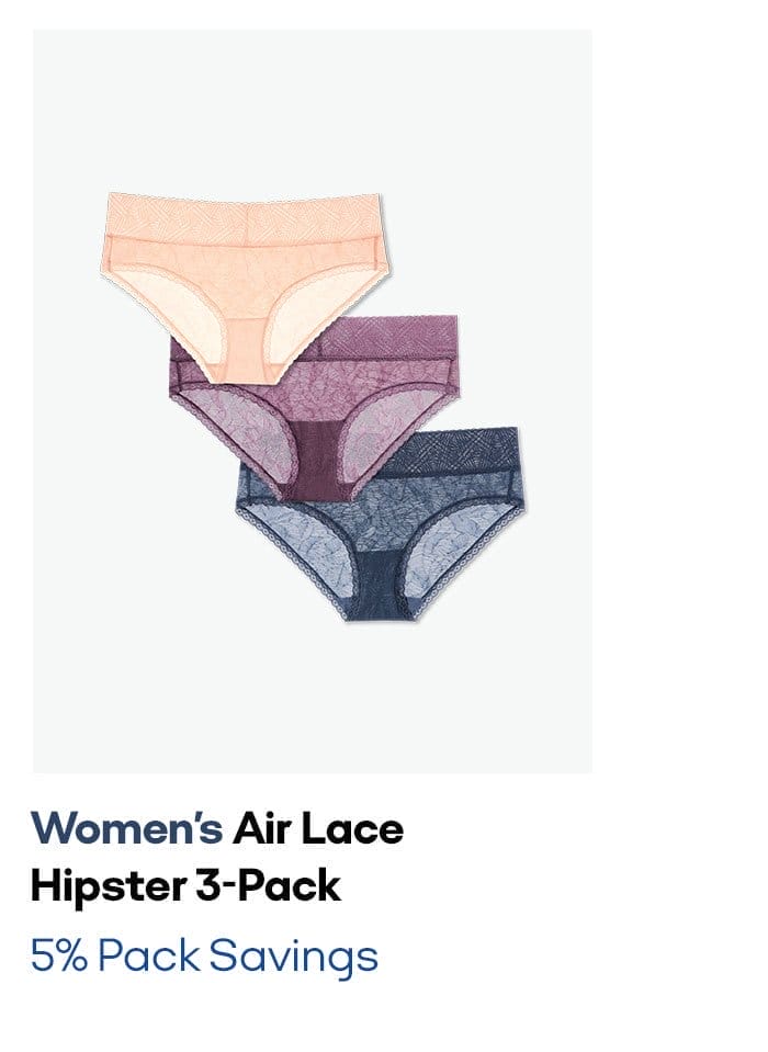 Women's Air Lace Hipster 3-Pack