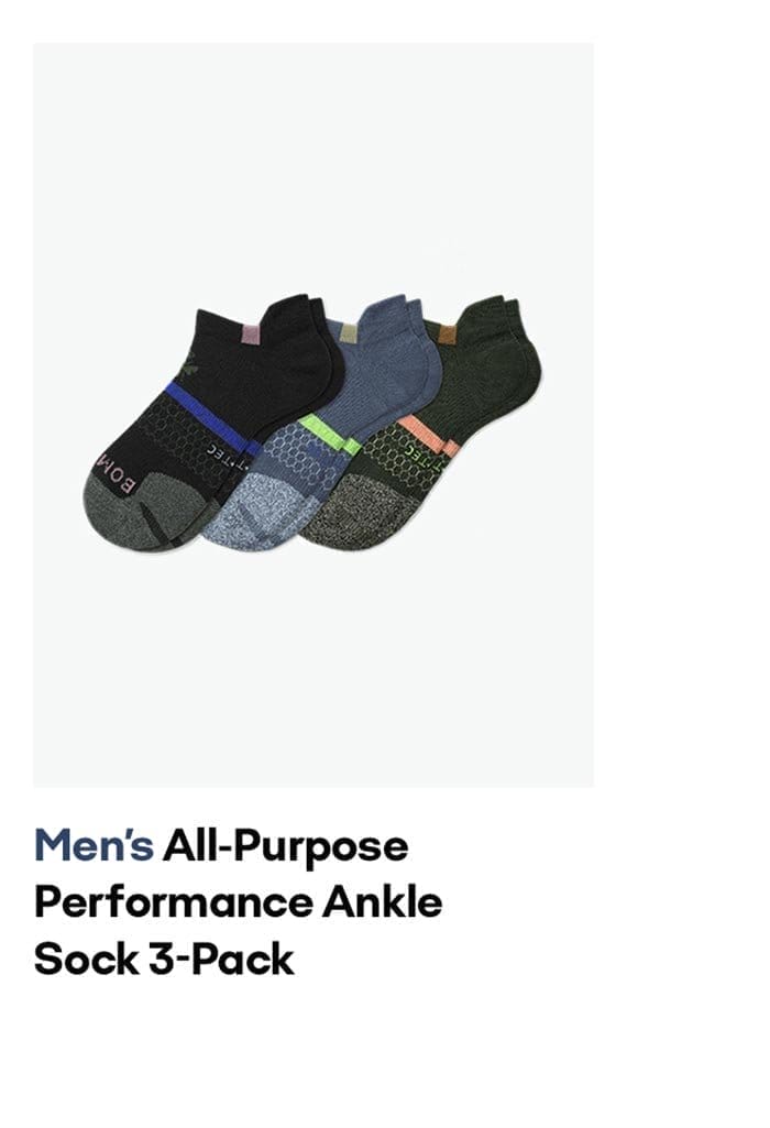 Men's All-Purpose Performance Ankle Sock 3-Pack