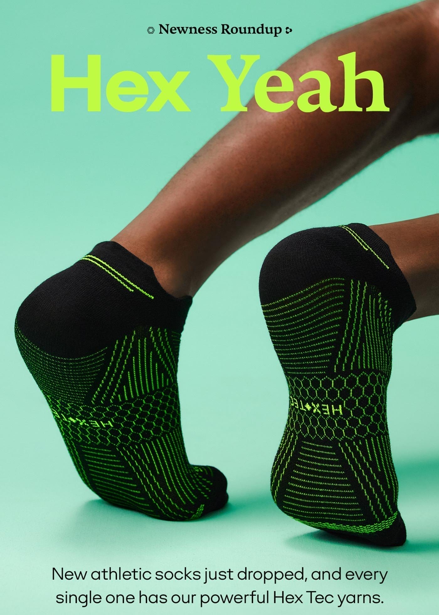 Newness Roundup | Hex Yeah | New athletic socks just dropped, and every single one has our powerful Hex Tec yarns.