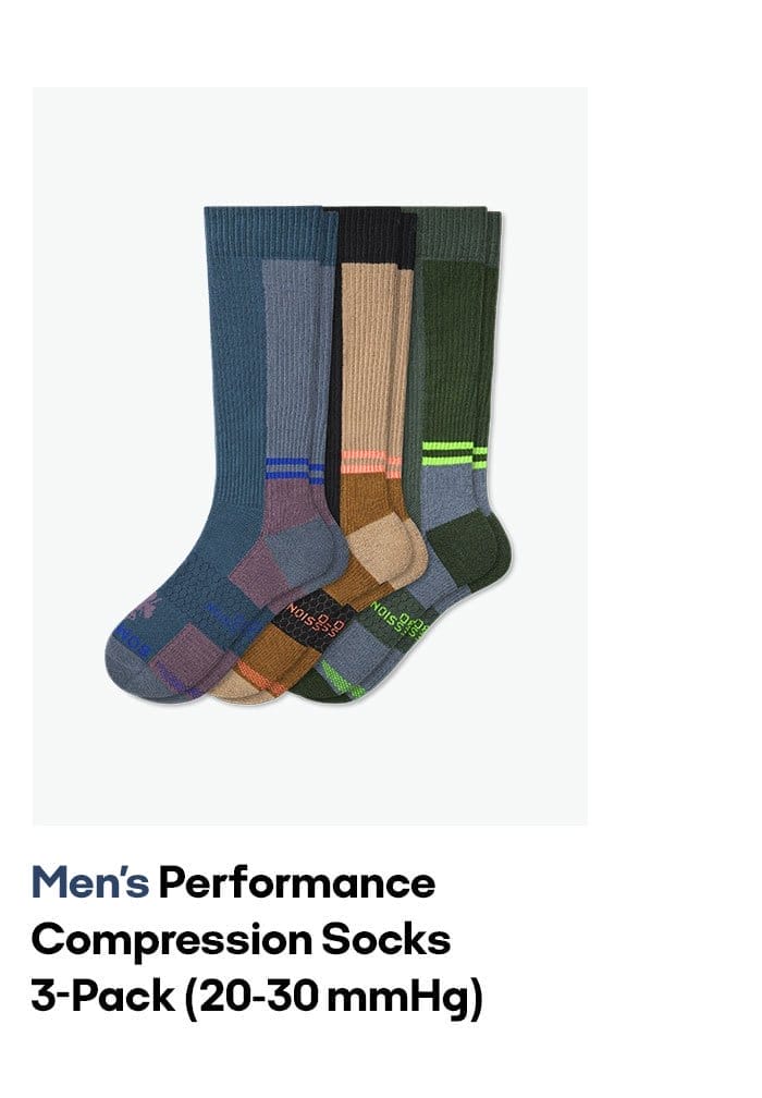 Men's Performance Compression Socks 3-Pack