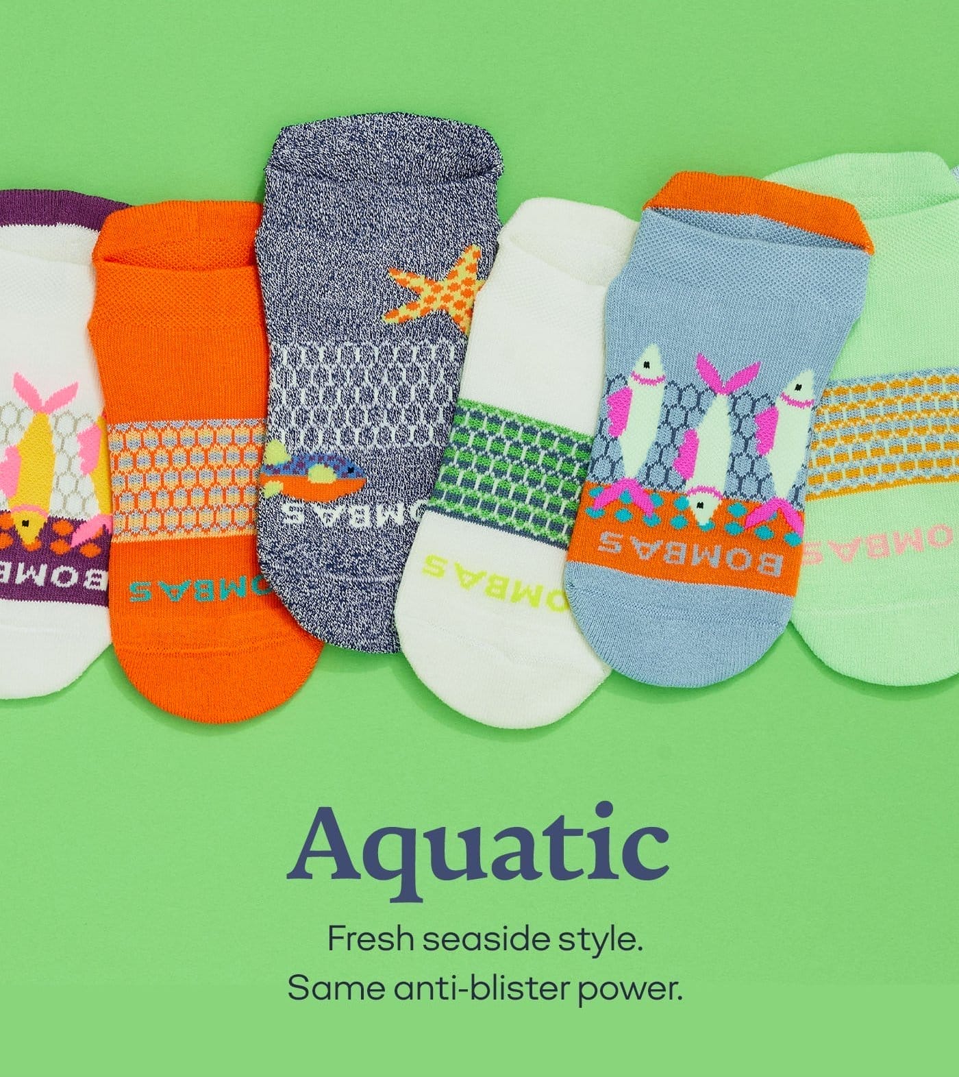 Aquatic | Fresh seaside style. Same anti-blister power.