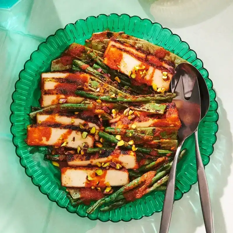 Paneer and charred green beans recipe