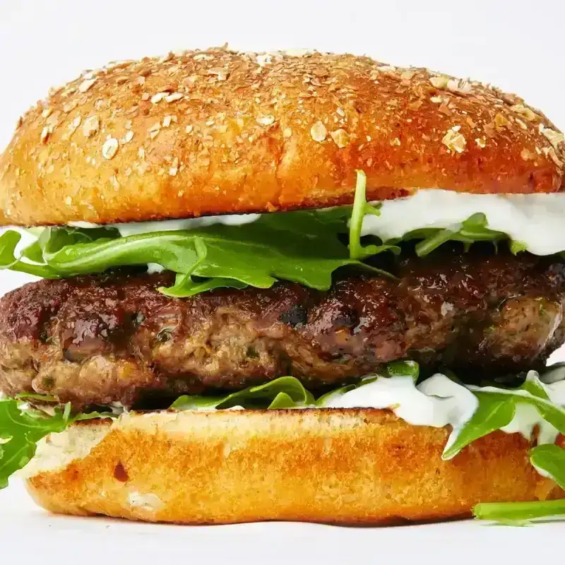 Lamb burger with yogurt sauce recipe