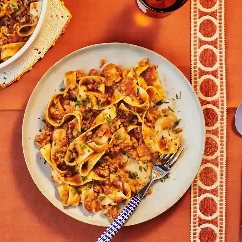 Ragù Paprikash on white plate