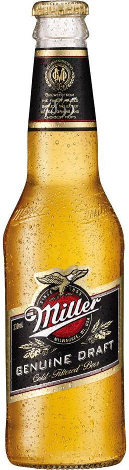 Image of Miller Genuine Draft Lager Bottles 330ml