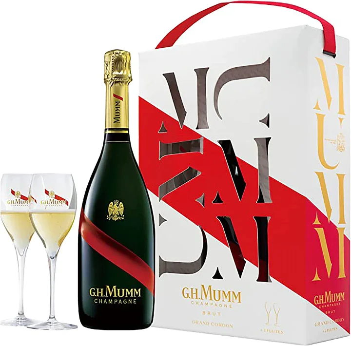 Image of Mumm Grand Cordon NV 2 Flute Gift Pack 750ml