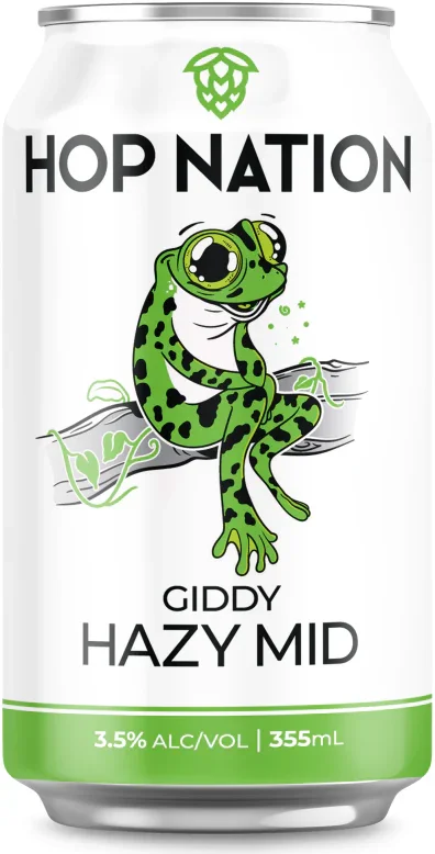 Image of Hop Nation Giddy Hazy Mid 355ml