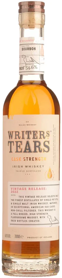 Image of Writers Tears Cask Strength 2022 Single Pot Still Whiskey 700ml