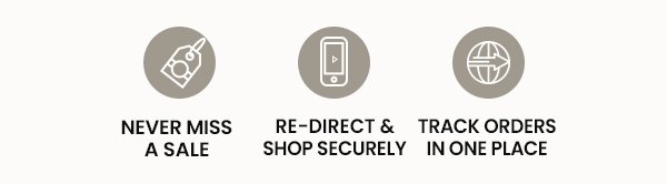 Never Miss a Sale, Re-Direct & Shop Securely, Track Orders In One Place