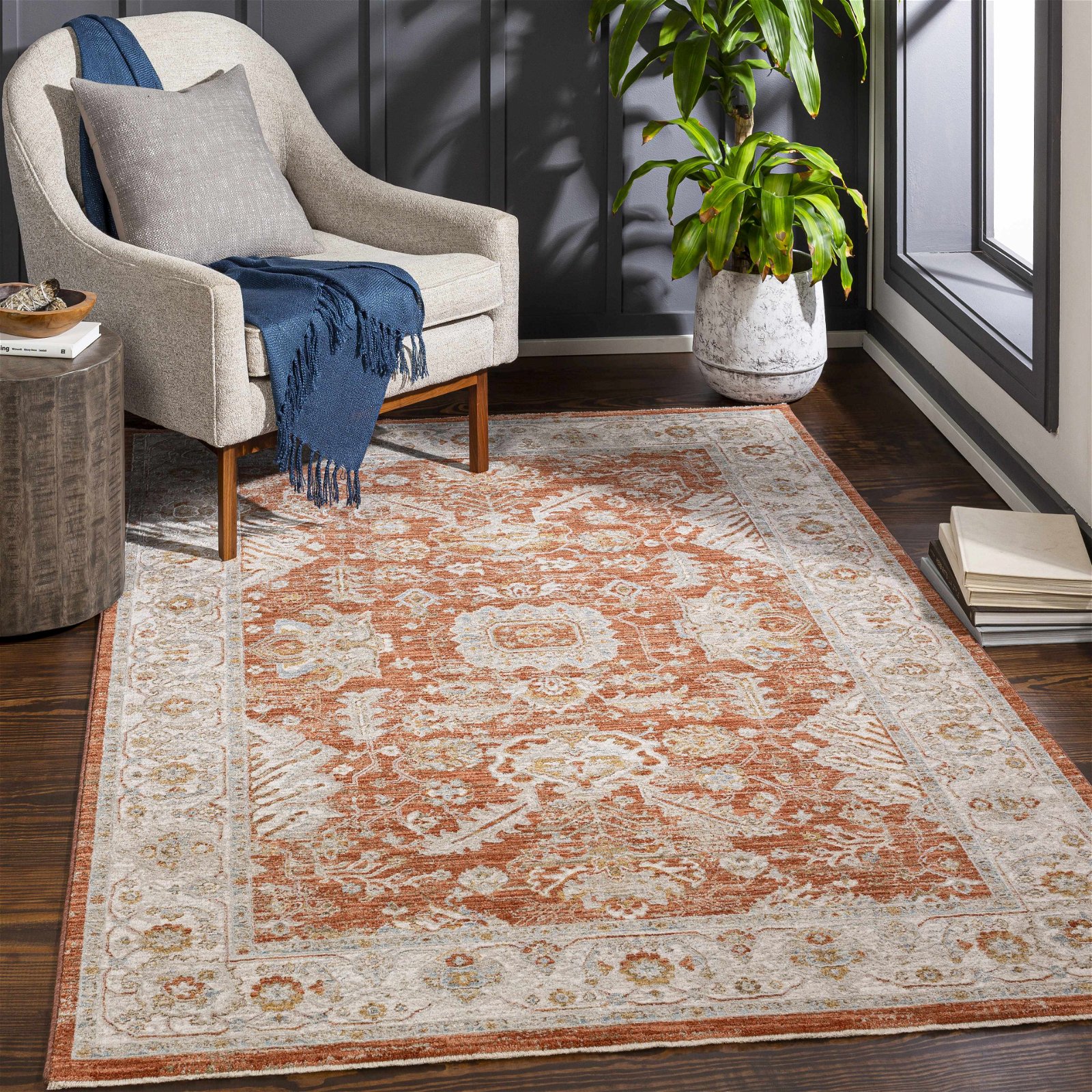 Image of Ibstock Orange Area Rug