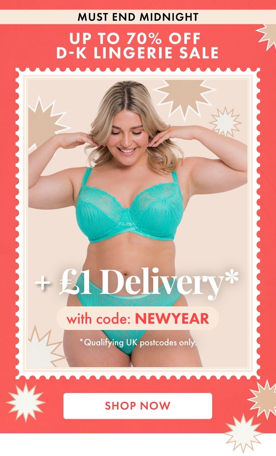 £1 Delivery and up to 70% off