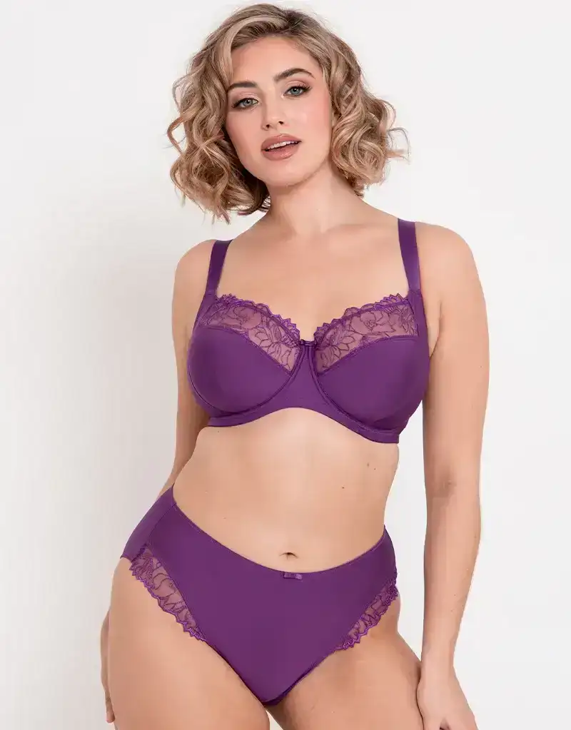 Flirtelle Emilie Full Cup Side Support Bra Purple