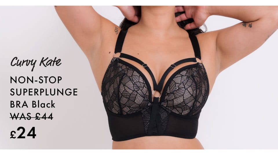 Curvy Kate Non-Stop Super Plunge Bra Black - Mega Price Drops - up to 70% off, must end Sunday