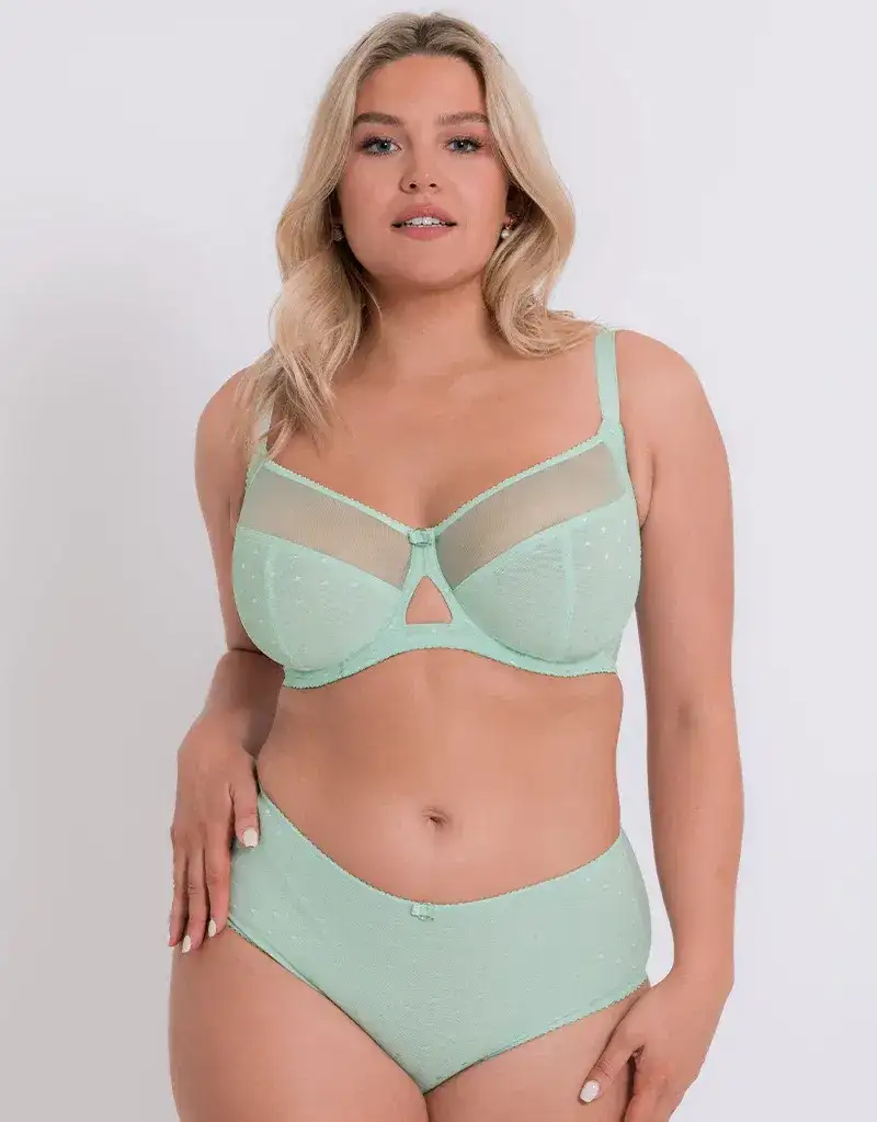 Curvy Kate Victory Polka Balcony Bra Mint