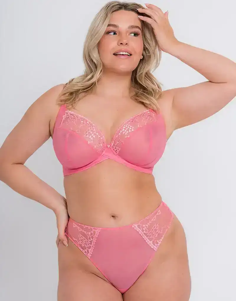 Curvy Kate Centre Stage Full Plunge Bra Pink