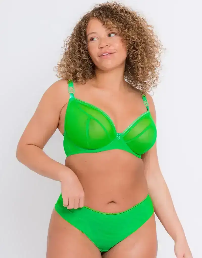 Curvy Kate Lifestyle Plunge Bra Green