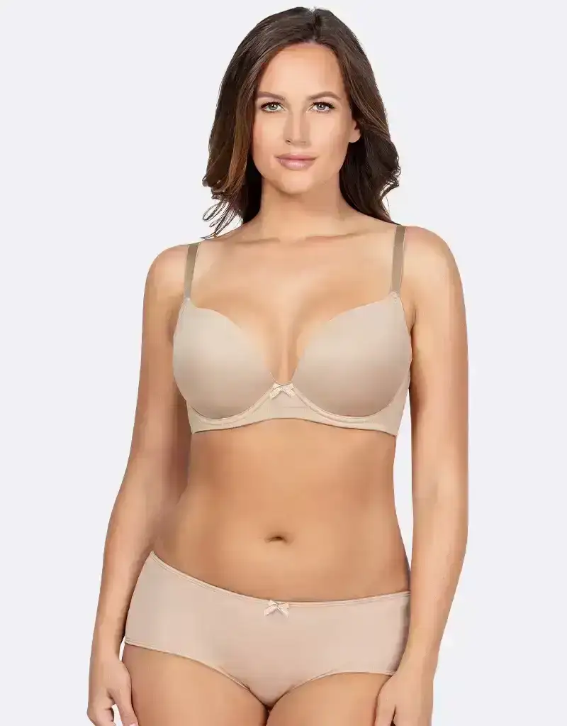 Parfait Emma Padded Plunge Bra Bare Latte