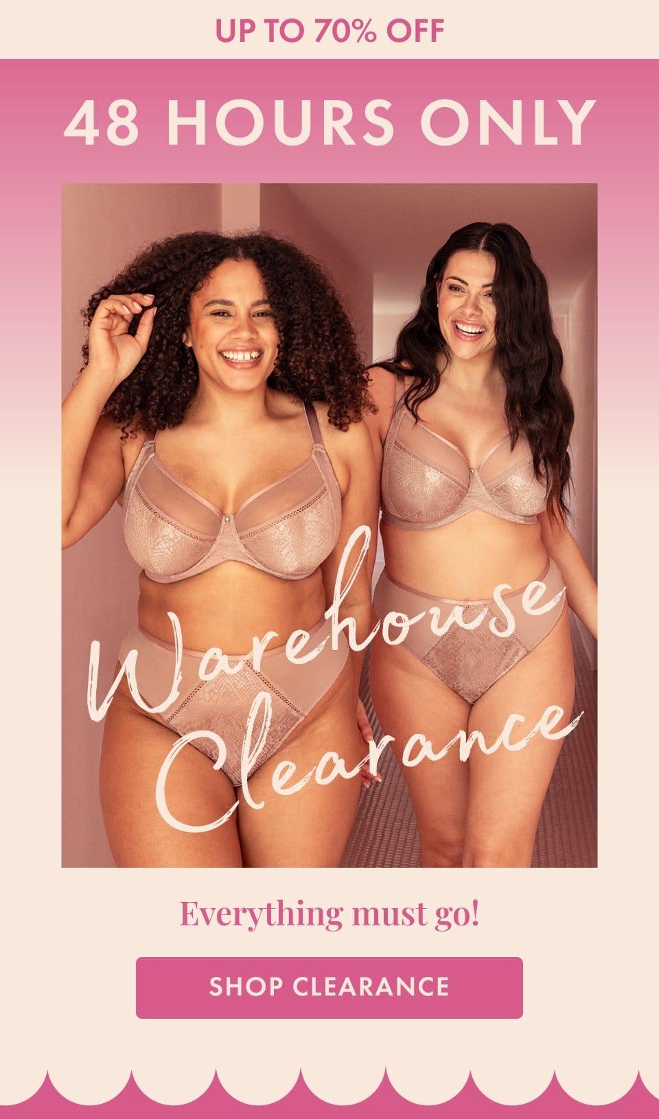 Warehouse Clearance, up to 70% off for 48 hours only! 