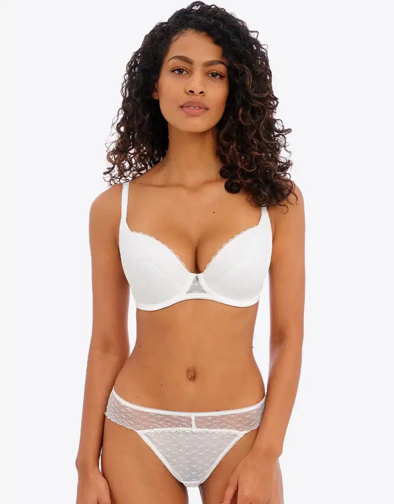 Freya Signature Padded Plunge Bra White