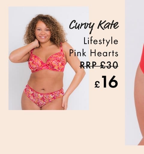 Curvy Kate Lifestyle Pink Hearts