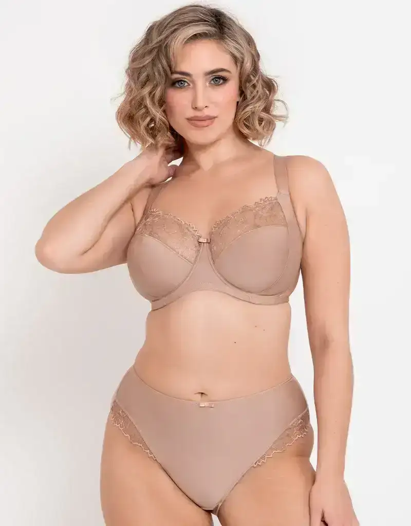 Flirtelle Emilie Full Cup Side Support Bra Cafe Au Lait