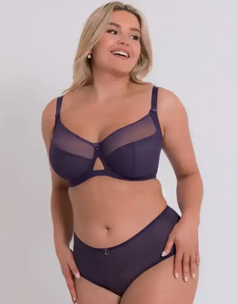 Curvy Kate Victory Side Support Balcony Bra Deep Purple