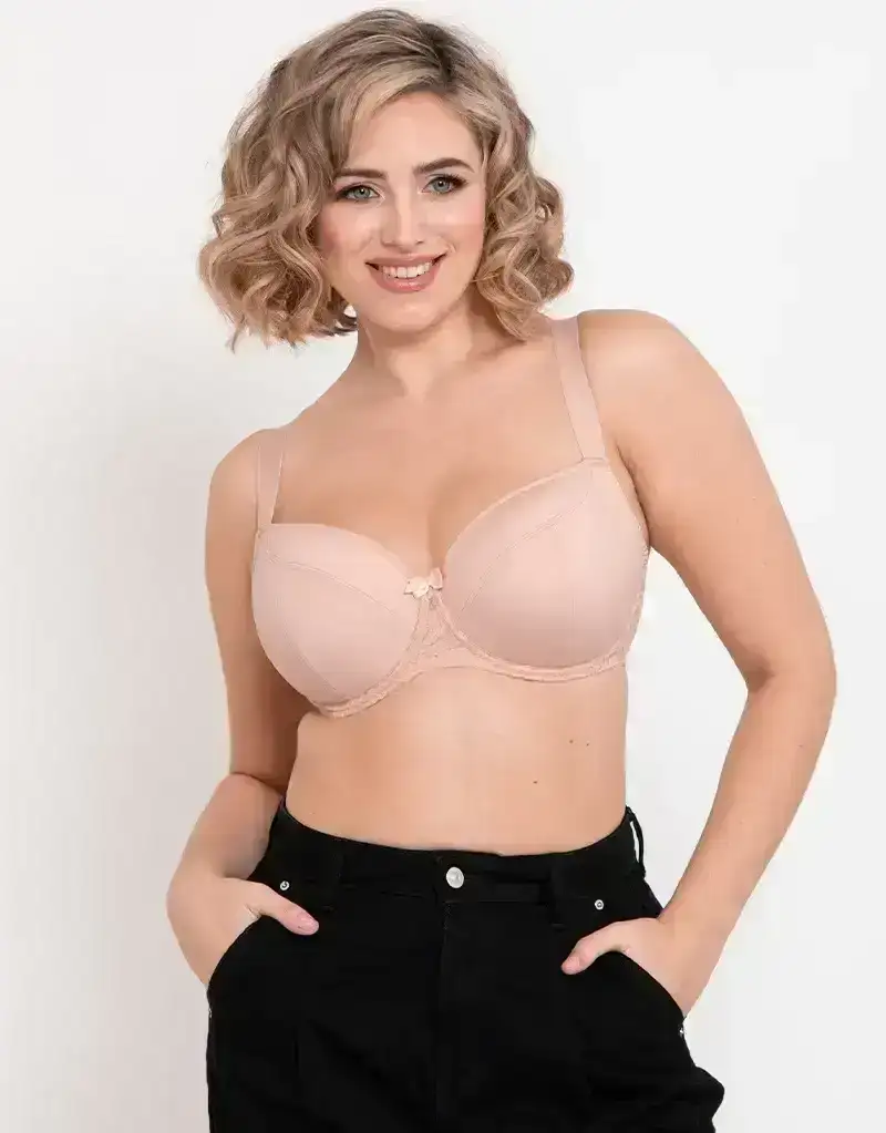 Flirtelle Emma Padded Balcony Bra Latte