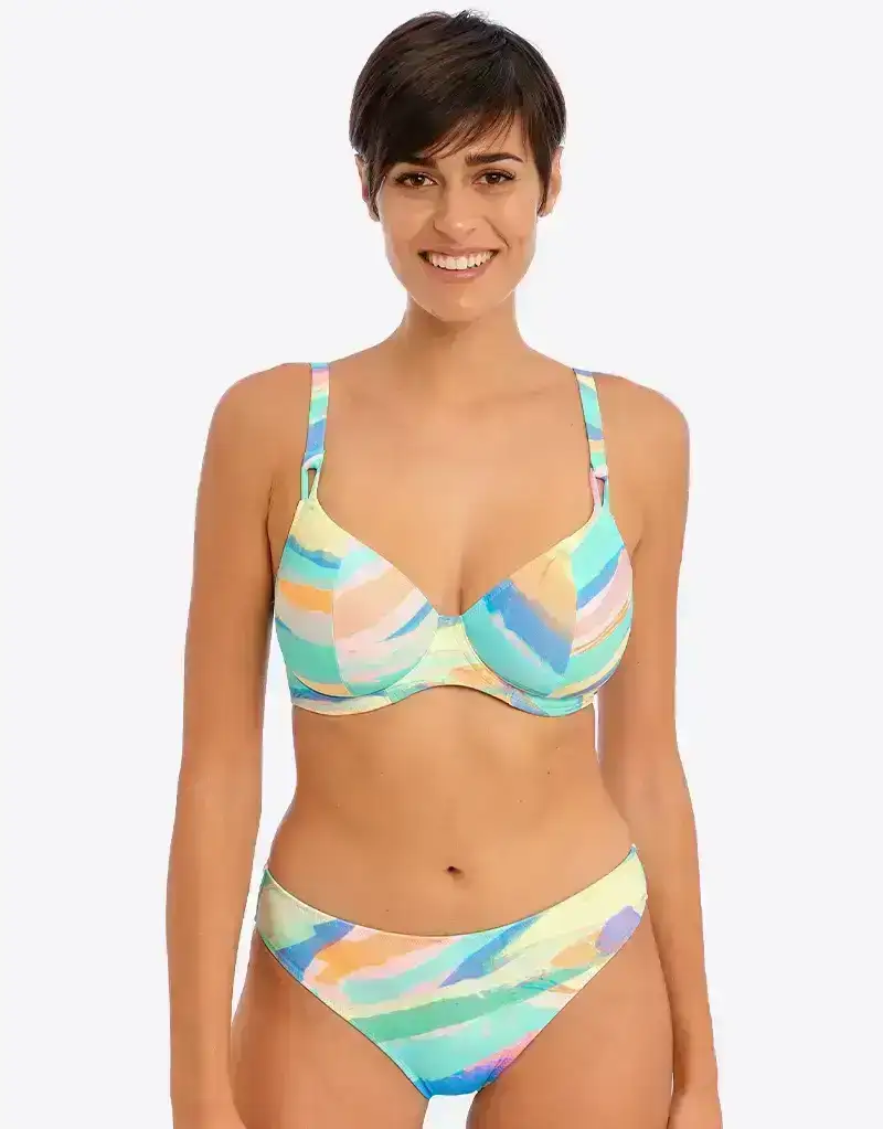 Freya Summer Reef Plunge Bikini Top Aqua