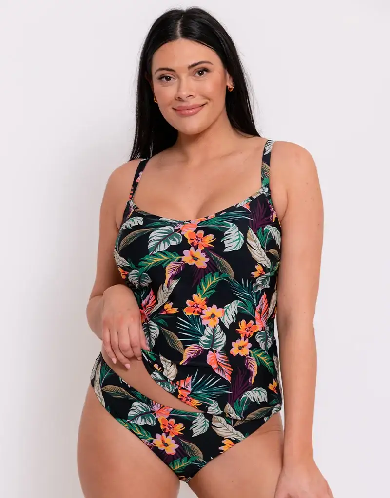 Curvy Kate Cuba Libre Plunge Tankini Multiway Top Print Mix