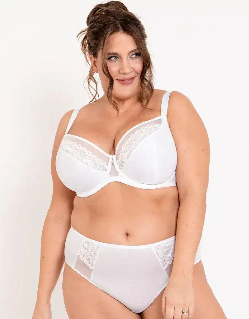 Adella Hera Full Plunge Bra White