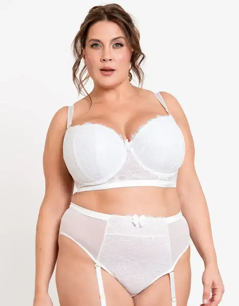 Liaison Vienna Padded Longline Balcony Bra White