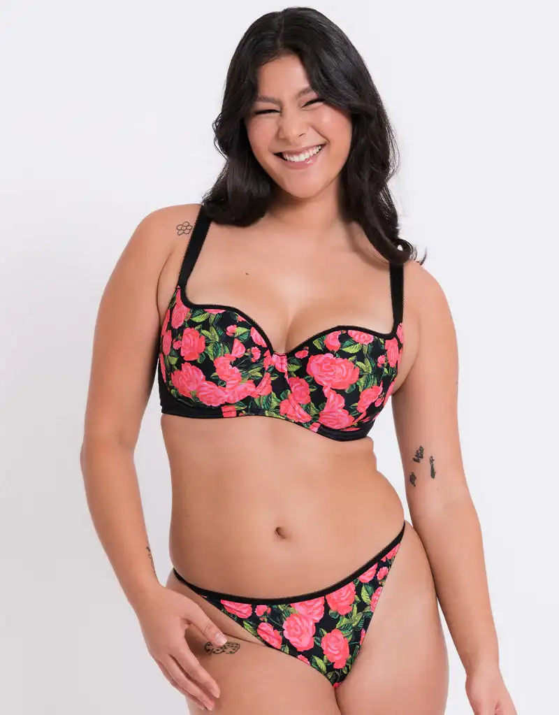 Curvy Kate Boost in Bloom Padded Balcony Bra Print Mix