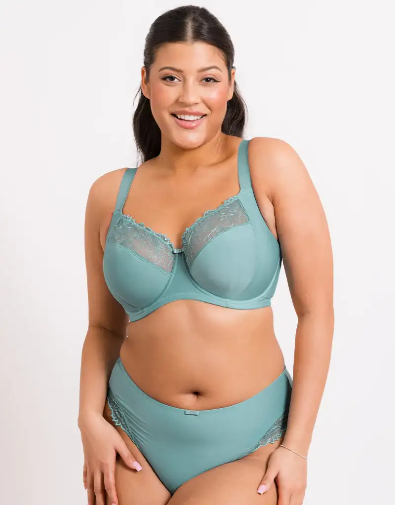 Flirtelle Emilie Full Cup Side Support Bra Mineral Blue