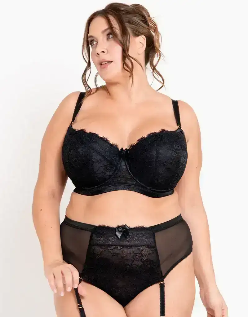 Liaison Vienna Padded Longline Balcony Bra Black