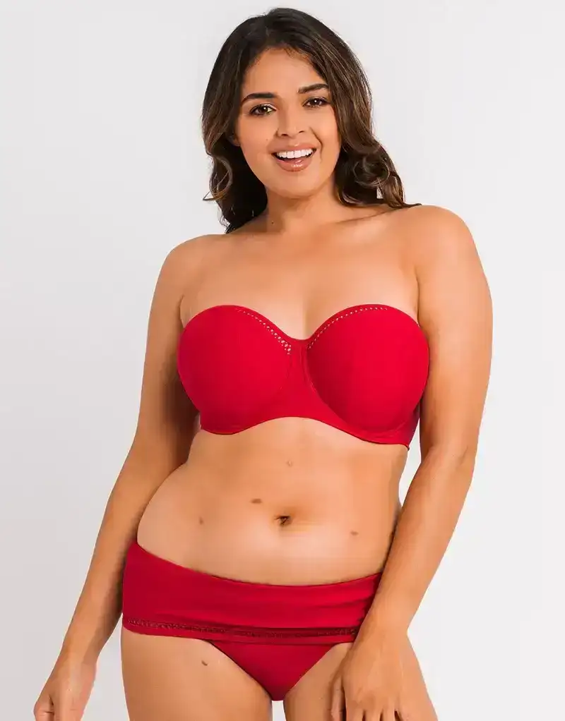 Curvy Kate First Class Bandeau Bikini Top Red