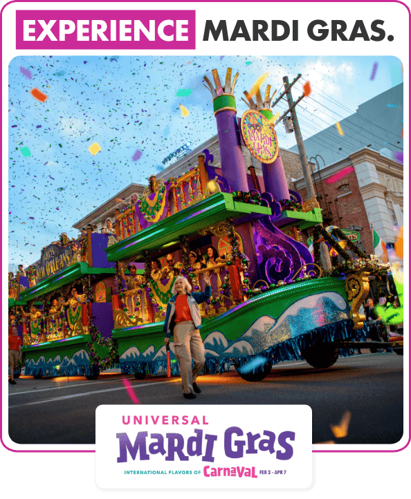 Experience Mardi Gras. Universal Mardi Gras: International Flavors of Carnaval at Universal Orlando Resort