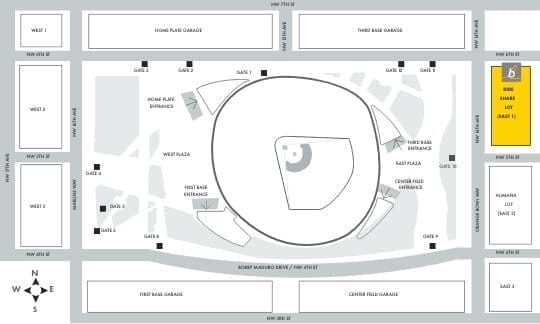 Drop off and pick up map