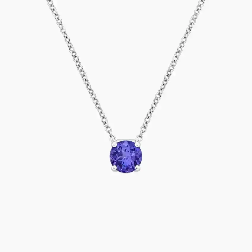 Floating Solitaire Tanzanite Pendant